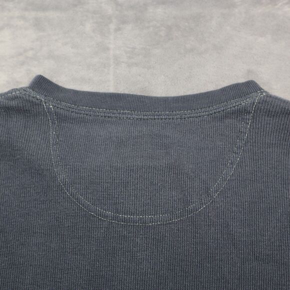 Dockers Shirt Mens L Blue Henley Sweater Long Sleeve Casual Preppy - Picture 13 of 16